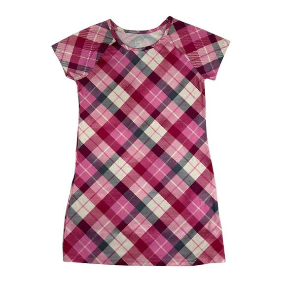 Wonder Nation Girls Set of 2 Nightgown Dresses Burgundy Owl Plaid Sz M 7/8 - Picture 3 of 10